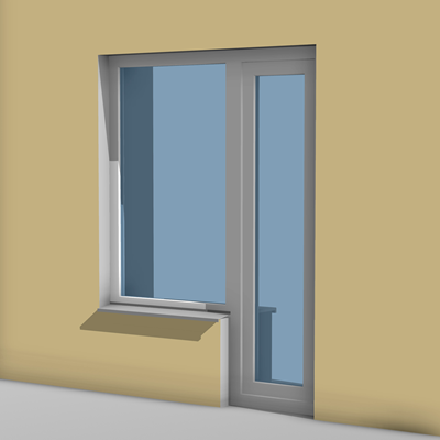 Elex Балконная дверь_1-створчатое Окно справа