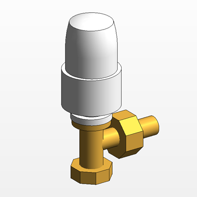Термостатический клапан для 2трубных систем угловой
