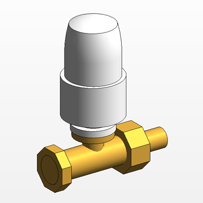 Термостатический клапан для 2трубных систем проходной