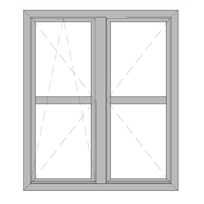 Двустворчатое окно S70
